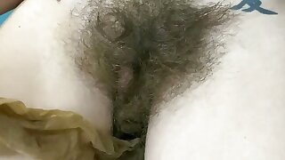 Pantyhose and hairy pussy by amateur girl